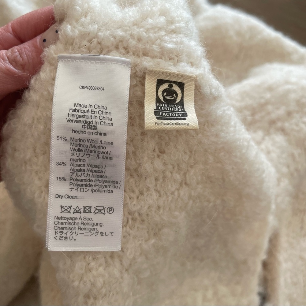 Madewell Wool-Alpaca Blend Bouclé-Knit Oversized Sweater - Picture 6 of 6